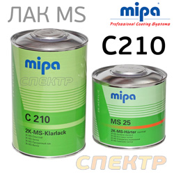 Лак MIPA MS C210 (1л+0,5л) КОМПЛЕКТ с отвердителем MS25