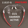 Очки из поликарбоната О15 HAMMER ACTIVE StrongGlass (2C-1,2 PC) защитные открытые мягкий носоупор