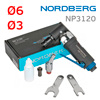Пневмо зачистная угловая Nordberg NP3120 (цанга 6мм) пневмобормашинка под бор-фрезы и адаптер roloс