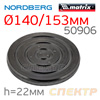 Подушка резиновая для подкатного домкрата (d=140/153мм, h=22мм) для Nordberg (MATRIX 50906)