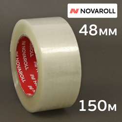 Скотч упаковочный 48мм х 150м (прозрачный) Novaroll 202