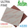 Губка абразивная полиуретановая Flexifoam #220 (120x100x3мм) ULTRA FINE - CAO Red Soft Roll ZF