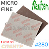 Губка абразивная полиуретановая Flexifoam #280 (120x100x3мм) MICRO FINE - CAO Red Soft Roll ZF