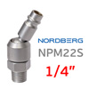 Переходник (папа) - резьба 1/4M на шарнире Nordberg NPM22S наружная металлический