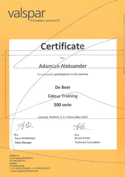 Сертификат - Debeer_2014
