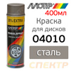 Краска-спрей для дисков MOTIP 4010 стальная (500мл)
