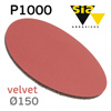Круг шлиф. на поролоне ф150 SIA Velvet P1000 липучка (работа по мокрому)