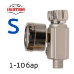 Регулятор давления на краскопульт iSpray серии S с манометром (0-10бар) 1/4" фото №3
