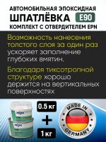 Шпатлевка эпоксидная Mipa 2К E90 (1кг+0,5кг) КОМПЛЕКТ с отвердителем EPN (антикоррозийная) фото №3