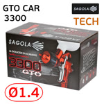 Краскопульт Sagola 3300 GTO CAR (1.4мм) TECH, 285л/мин, для базы и лака, бачок 650 мл фото №6