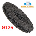 Круг зачистной под УШМ коралловый ф125мм MOS 39606M (черный) полимерный фото №4