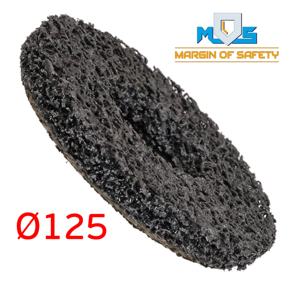 Круг зачистной под УШМ коралловый ф125мм MOS 39606M (черный) полимерный фото №4