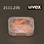 Беруши противошумные UVEX Whisper со шнурком в кейсе (пара) оранжевые многоразовые фото №1