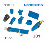 Гидравлический НАБОР 10т (15пр.) Nordberg N3811 с манометром (кейс) растяжка рихтовочная фото №5
