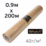 Бумага маскировочная  90см х 200м BRAVO (42г/м2) защитная для кузовного ремонта при покраске фото №1