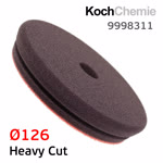 Круг полир. липучка Koch 126/136 красный Heavy Cut Pad (126х25мм) жесткий для пасты H9.02, H8 (NEW) фото №1
