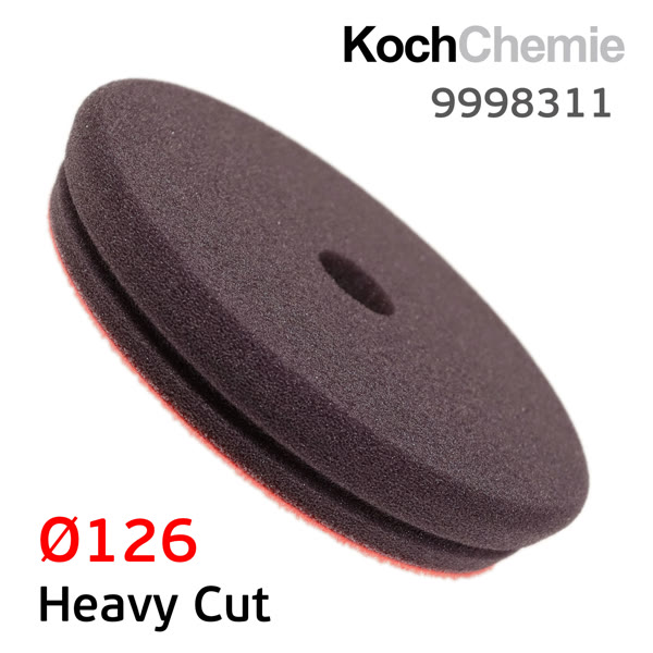Круг полир. липучка Koch 126/136 красный Heavy Cut Pad (126х25мм) жесткий для пасты H9.02, H8 (NEW) фото №1