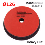 Круг полир. липучка Koch 126/136 красный Heavy Cut Pad (126х25мм) жесткий для пасты H9.02, H8 (NEW) фото №3