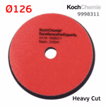 Круг полир. липучка Koch 126/136 красный Heavy Cut Pad (126х25мм) жесткий для пасты H9.02, H8 (NEW) фото №4