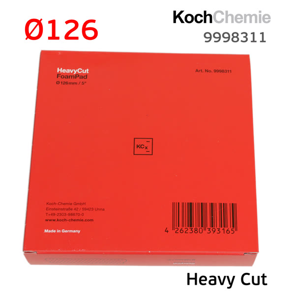 Круг полир. липучка Koch 126/136 красный Heavy Cut Pad (126х25мм) жесткий для пасты H9.02, H8 (NEW) фото №5