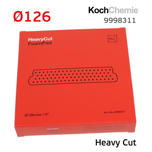 Круг полир. липучка Koch 126/136 красный Heavy Cut Pad (126х25мм) жесткий для пасты H9.02, H8 (NEW) фото №6