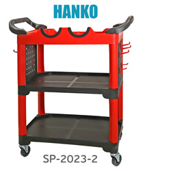 Тележка детейлера Hanko с пластиковыми полками для детейлинга, полировки