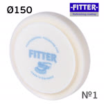 Круг полир. липучка Fitter 150/125 №1 белый - экстра жесткий фото №1