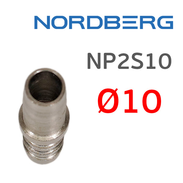 Переходник ёлочка-ёлочка 10мм (для соединения шлангов) Nordberg NP2S10 фото №2