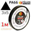 Пластиковый профиль FP PA66 треугольный (черный) 3х5мм (1м)
