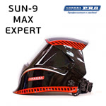 Маска сварщика хамелеон Aurora SUN9 MAX EXPERT (черно-красная) фото №2