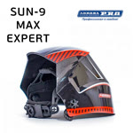 Маска сварщика хамелеон Aurora SUN9 MAX EXPERT (черно-красная) фото №5