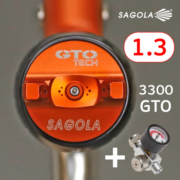 Краскопульт Sagola 3300 GTO CAR (1,3мм) TECH + манометр RC2 фото №1