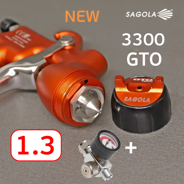 Краскопульт Sagola 3300 GTO CAR (1,3мм) TECH + манометр RC2 фото №3