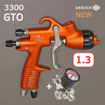 Краскопульт Sagola 3300 GTO CAR (1,3мм) TECH + манометр RC2 фото №5