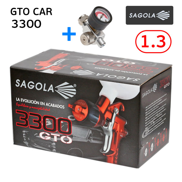 Краскопульт Sagola 3300 GTO CAR (1,3мм) TECH + манометр RC2 фото №6
