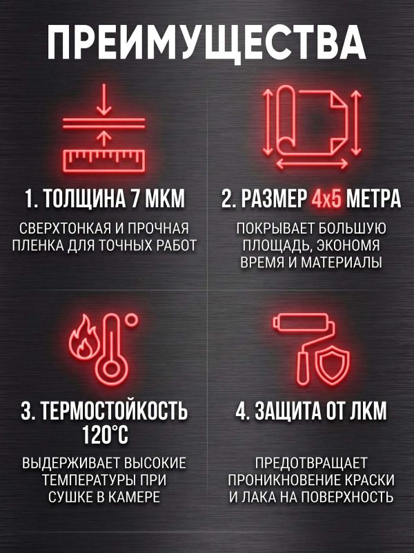 Укрывной материал 7мкм Colad (4х5м) пленка маскировочная защитная (прочная) фото №3