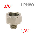 Адаптер на мини краскопульт Iwata LPH-80 (G1/8" -> G3/8") для китайского бачка 600мл фото №1