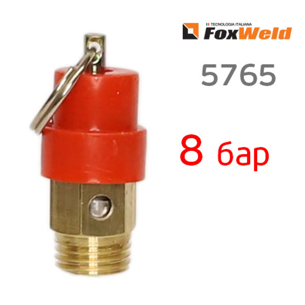 Клапан предохранительный 1/4" FoxWeld (8бар) ручной сброс фото №2