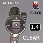 Краскопульт ANI BLACK Сlear (1.4мм) с верхним пластиковым бачком 0,6л для финишных покрытий фото №1