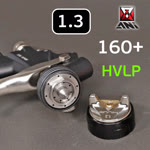 Краскопульт ANI 160 Plus HVLP (1.3мм) черный с покрытием PTFE, верхний бачок 600мл фото №3