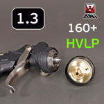 Краскопульт ANI 160 Plus HVLP (1.3мм) черный с покрытием PTFE, верхний бачок 600мл фото №4
