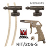 Пистолет для антигравия ANI KIT/205-S (2 крышки, 2 трубки) набор для нанесения защитных покрытий