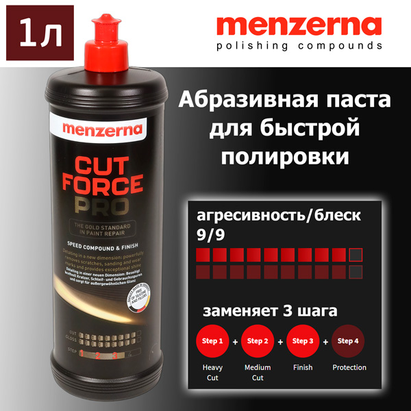 Полироль Menzerna CUT FORCE PRO (1л) универсальная высокоабразивная паста