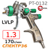 Краскопульт InterTool PT-0132 LVLP (1,3мм) верхний бачок, для базы, 1.5бар, 170л/мин