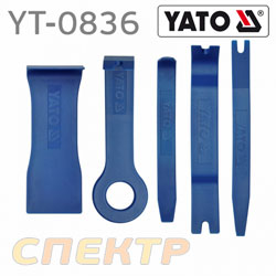 Набор для снятия обшивки YATO YT-0836 (5пр) пластиковый КРАСНЫЙ