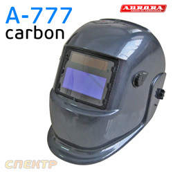 Маска сварщика хамелеон Aurora A-777 Carbon (черный карбон, самозатемняющаяся, 4 регулировки)
