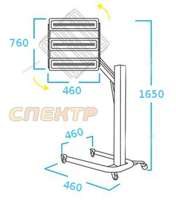 Сушка ИК Nordberg IF2 с таймером (2 лампы х 1.1кВт, 220В) инфракрасная коротковолновая фото №1