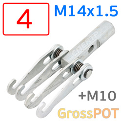 Гребенка  М14х1.5 на  4-крючка GrossPOT (стандарт Италия) для споттера + М10