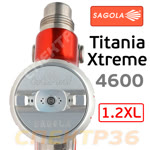 Краскопульт Sagola 4600 Xtreme DVR Titania Pro (1,2XL) для базы и лака фото №1