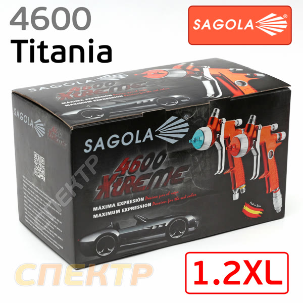 Краскопульт Sagola 4600 Xtreme DVR Titania Pro (1,2XL) для базы и лака фото №4